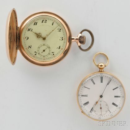 Two 14kt Gold Swiss Pocket Watches