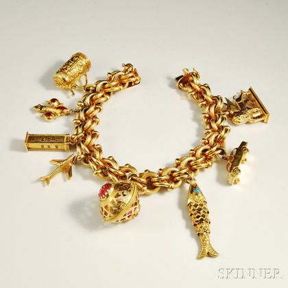 18kt Gold Charm Bracelet
