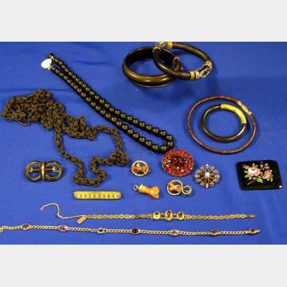 Seven 14kt Gold and Gem-set Pieces and Other Items
