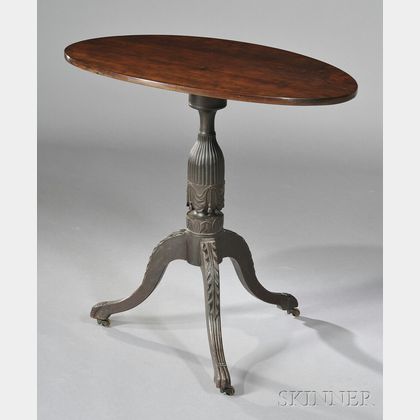 Classical Carved Cherry Tilt-top Table