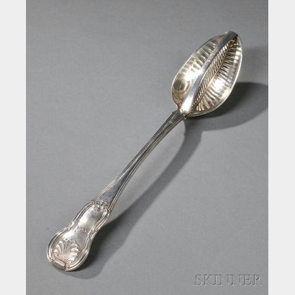 Silver Stuffing Spoon with "Daniel Webster" Inscription