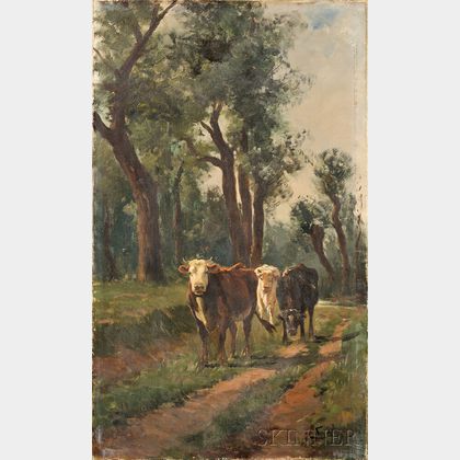 American School, 20th Century Cows Returning from Pasture