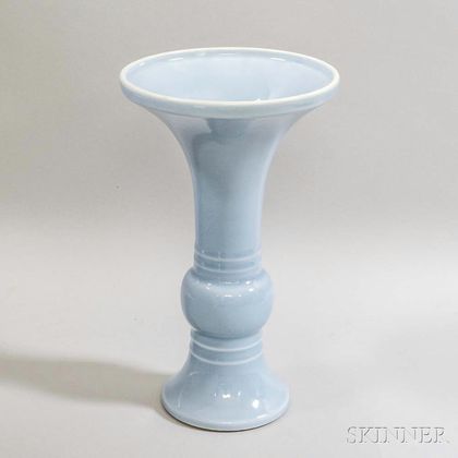 Pale Blue-glazed Altar Vase