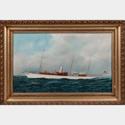 Attributed to Antonio Nicolo Gasparo Jacobsen (Danish/American, 1850-1921) American Steam Yacht