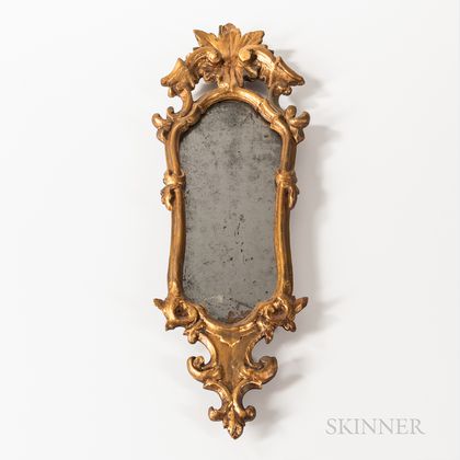 Rococo Carved and Giltwood and Gesso Mirror