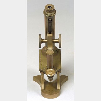 Brass Compound Monocular Microscope by McAllister