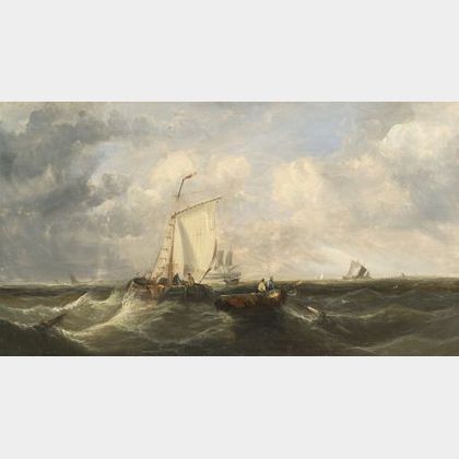 Attributed to James Webb (British, 1825-1895) Marine Scene