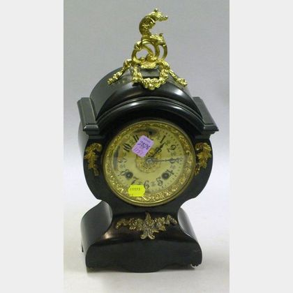 New Haven Clock Co. Iron Cased Mantel Clock