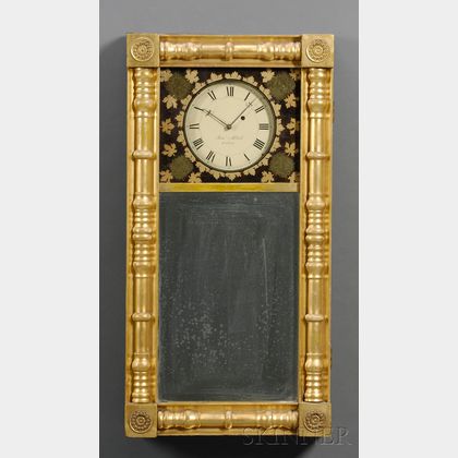Gilt Empire Mirror Clock by Samuel Abbott