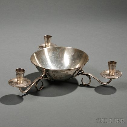 Mexican Sterling Silver Three-light Centerpiece