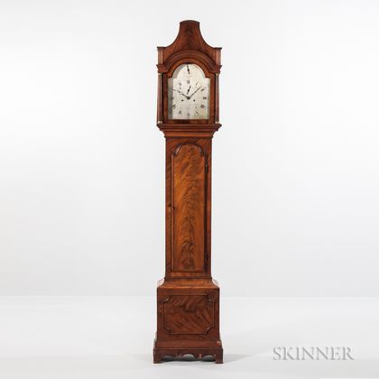 19th Century Figured Mahogany London Longcase Clock