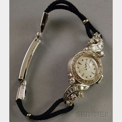 Platinum and Diamond Art Deco-style Hamilton Lady's Wristwatch