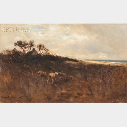 Carleton (J. Carleton) Wiggins (American, 1848-1932) Sheep at Pasture by the Beach