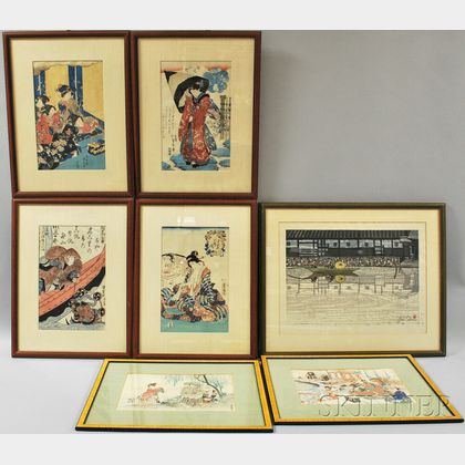 Seven Woodblock Prints