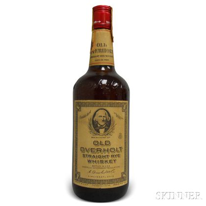 Old Overholt Straight Rye Whiskey, 1 4/5 quart bottle 