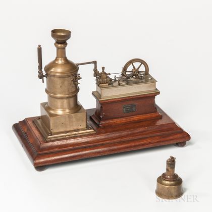 Miniature Brass Steam Engine Model