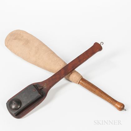 Two Odd Fellows Initiation Paddles