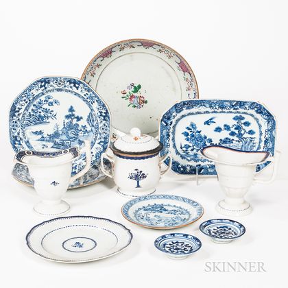 Eight Pieces of Chinese Export Porcelain