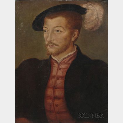Manner of Jean Clouet (French, 1486-1540) Portrait of a Gentleman.