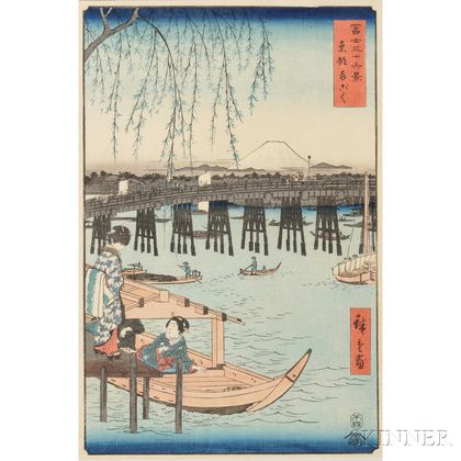 Hiroshige Ando (1797-1858) Woodblock