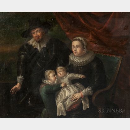 Dutch School, 17th Century Dutch Family Scene