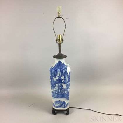 Blue and White Vase/Lamp