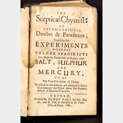 (Chemistry, Early),Boyle, Robert (1627-1691)