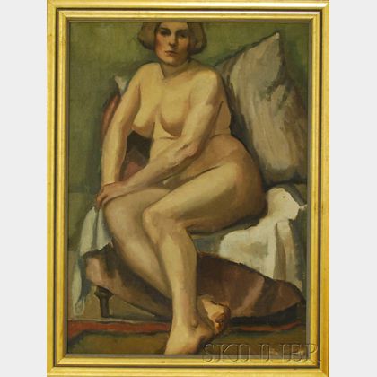 School of Andre Lhote (French, 1885-1962) Portrait of a Seated Nude