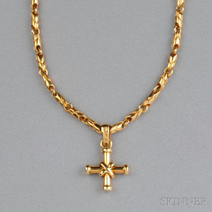 Bulgari cross outlet pendant