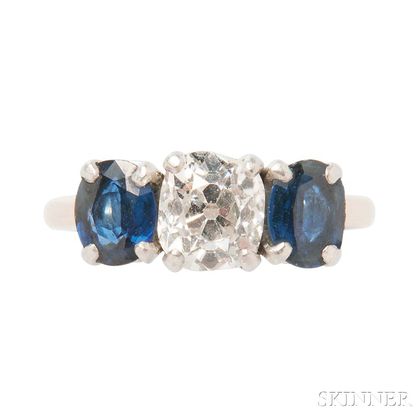 Diamond and Sapphire Ring, Shreve, Crump & Low