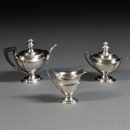 Three-piece Tiffany & Co. Sterling Silver Tea Service