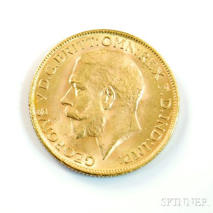 1928-SA British Gold Sovereign. Estimate $200-300