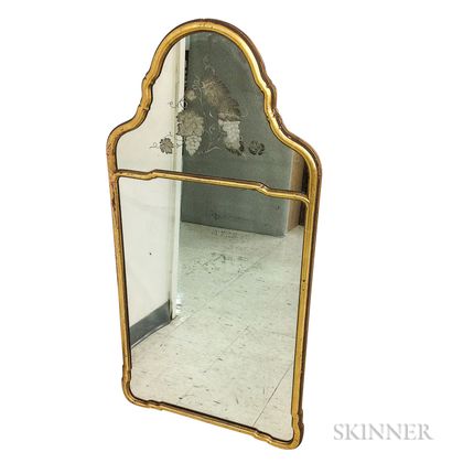 French-style Gilt and Etched Mirror