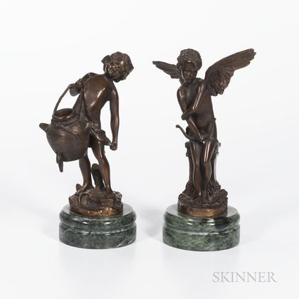 Two Bronze Figures After Moreau