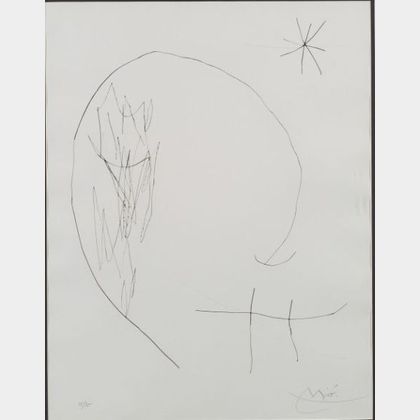 Joan Miro (Spanish, 1893-1983) Plate from JOURNAL D'UN GRAVEUR