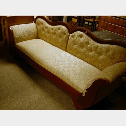 Victorian Upholstered Mahogany Veneered and Painted Sofa. 