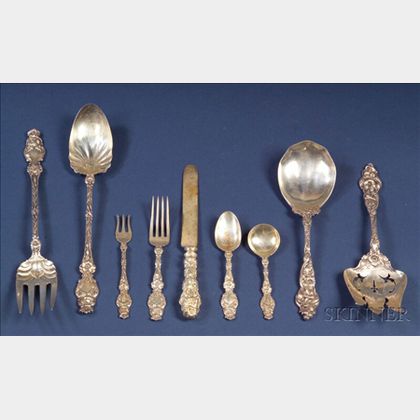 Assembled Group of Lily Pattern Flatware