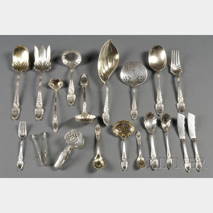 Group of Tiffany & Co. Sterling "Broom-corn" Pattern Serving Pieces