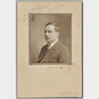 Wells, Herbert George (1866-1946) Signed Photograph.