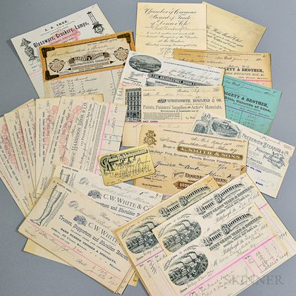 Group of Trade Cards, Bill Heads, and Related Ephemera