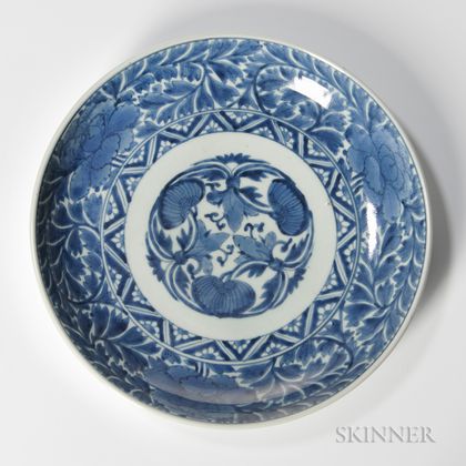 Blue and White Imari Porcelain Plate