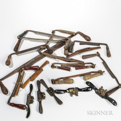 Eighteen Spokeshaves and Draw Knives