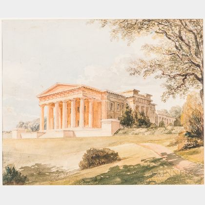 Charles Robert Cockerell (English, 1788-1863) View of a Classical Building
