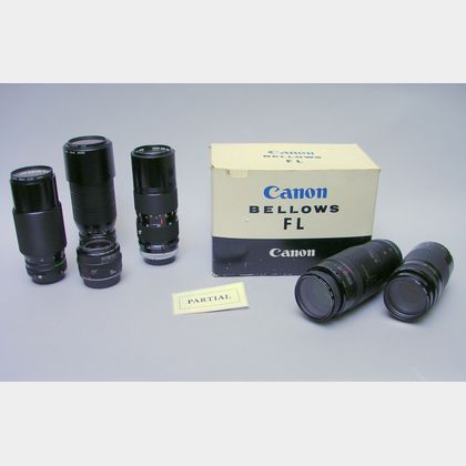 Large Group of Canon SLR Lenses and Accessories