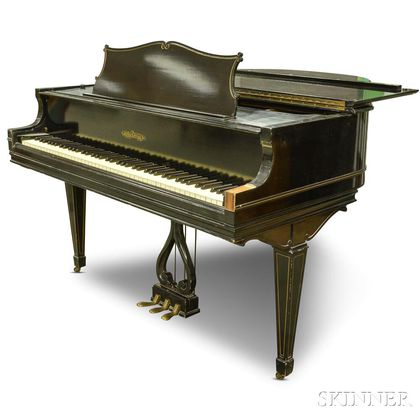 Chickering Black-painted Baby Grand Piano. Estimate $20-200
