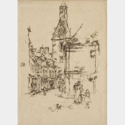 James Abbott McNeill Whistler (American, 1834-1903) Clock-Tower, Amboise