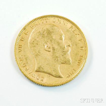 1902-S British Gold Sovereign. Estimate $200-300