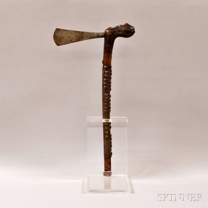 African Wood and Metal Axe