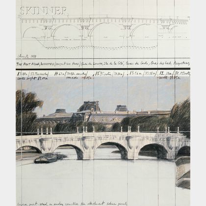 Christo (Bulgarian/American, b. 1935) and Jeanne-Claude (American, 1935-2009) The Pont Neuf Wrapped (Project for Paris)
