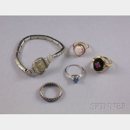 Four Art Deco Style Rings